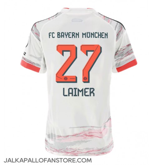 Bayern Munich Konrad Laimer #27 Vieraspaita Naisten 2025-26 Lyhythihainen Bayern Munich Konrad Laimer #27 Vieraspaita Naisten 2025-26 Lyhythihainen